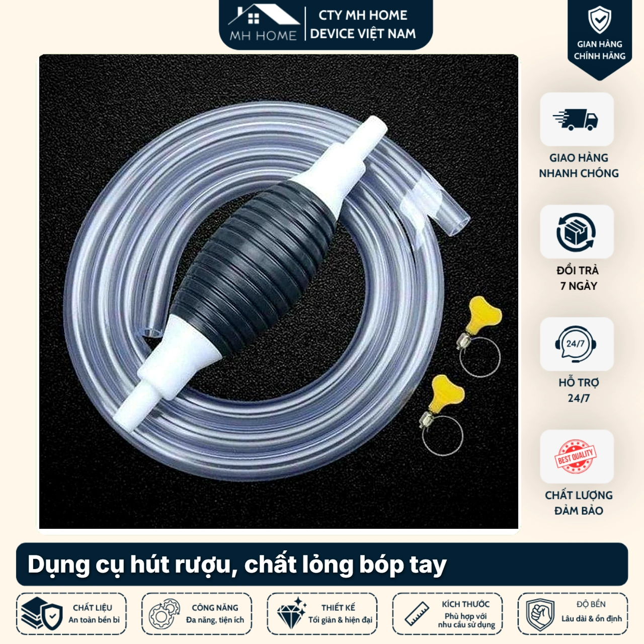 Ống Hút Chất Lỏng Cầm Tay Đa Năng, Dụng Cụ Hút Xăng Dầu Rượu Nước Thủy Canh Tiện Lợi Dễ Sử Dụng Cho Gia Đình Và Ô Tô